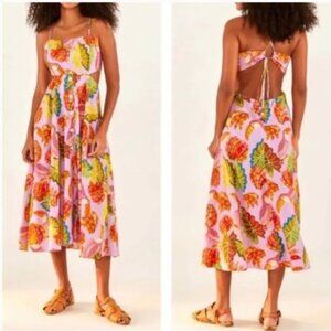Farm Rio Beaks and Bananas Midi Dress - perfect condition